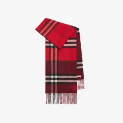 Contrast Check Cashmere Scarf