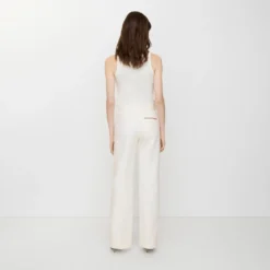 Cotton Blend Tailored Trousers