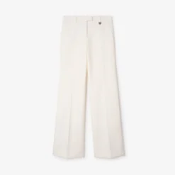 Cotton Blend Tailored Trousers