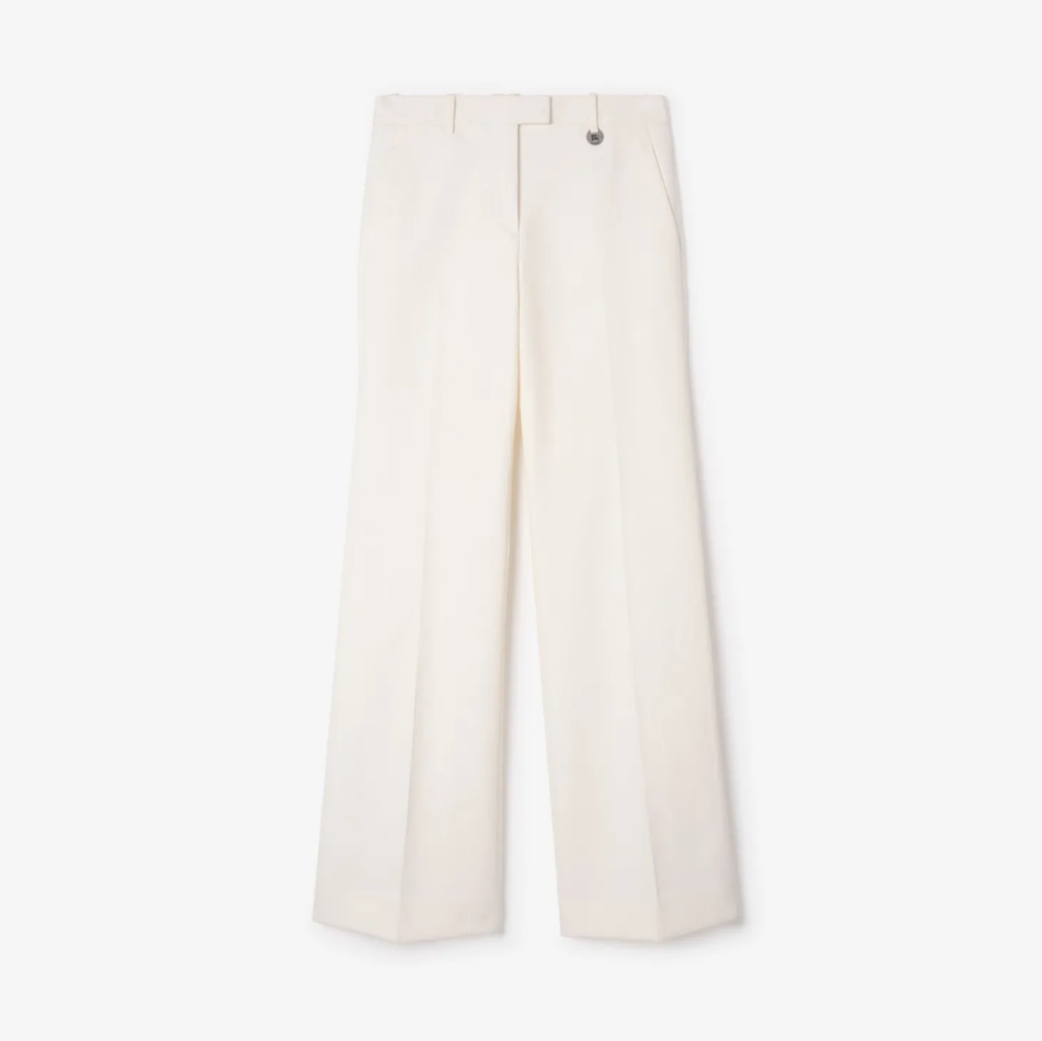 Cotton Blend Tailored Trousers