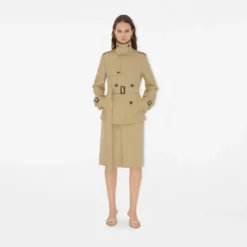 Cotton Blend Trench Jacket