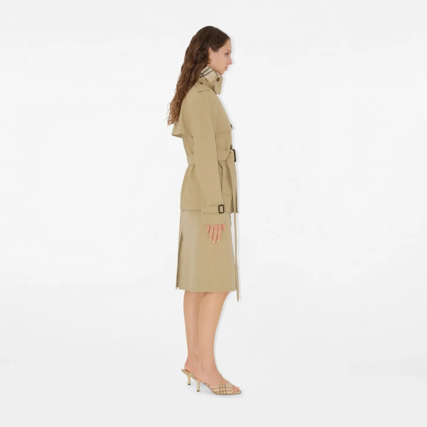 Cotton Blend Trench Jacket