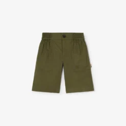 Cotton Twill Cargo Shorts