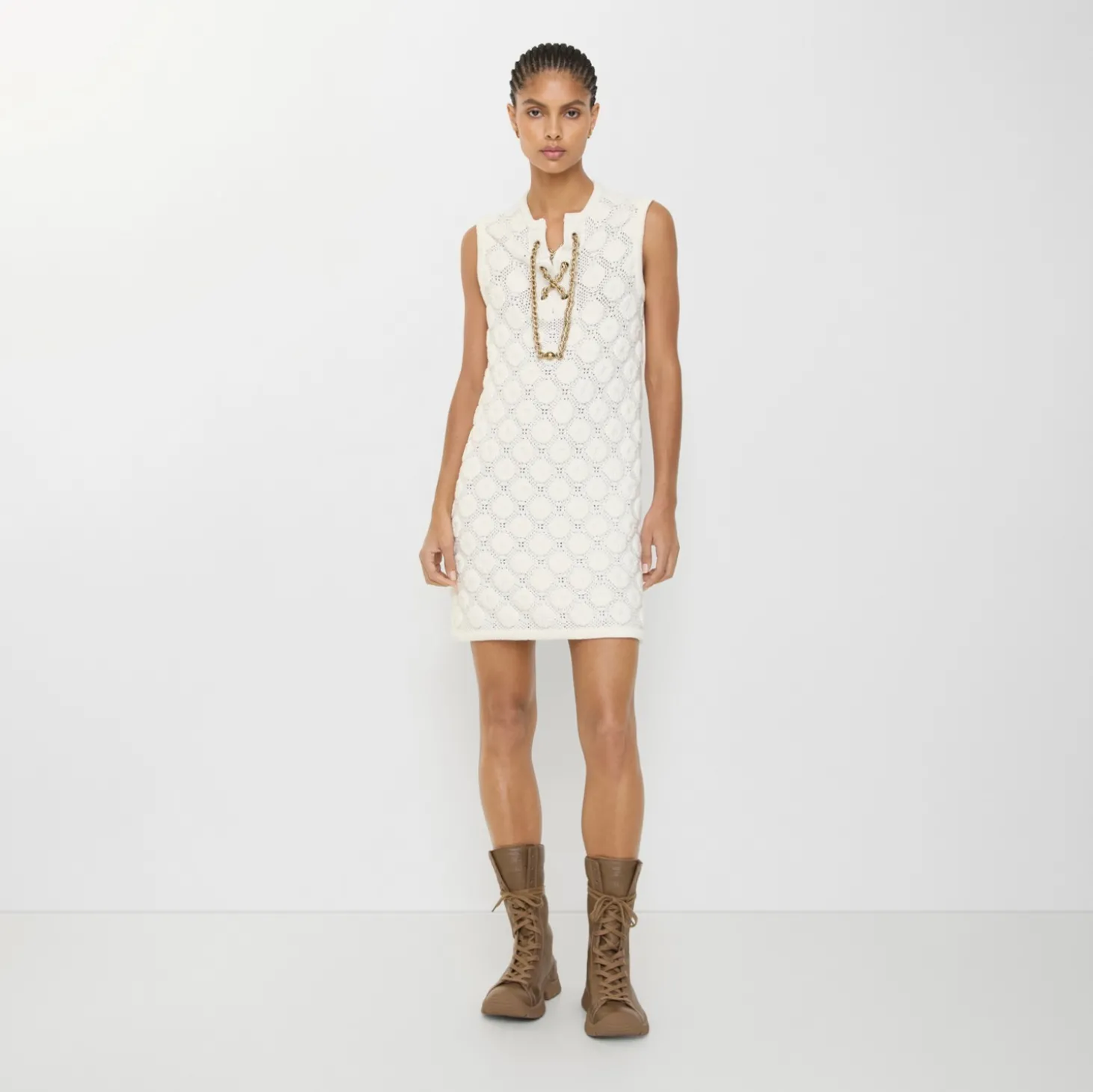 Crochet Cotton Blend Dress