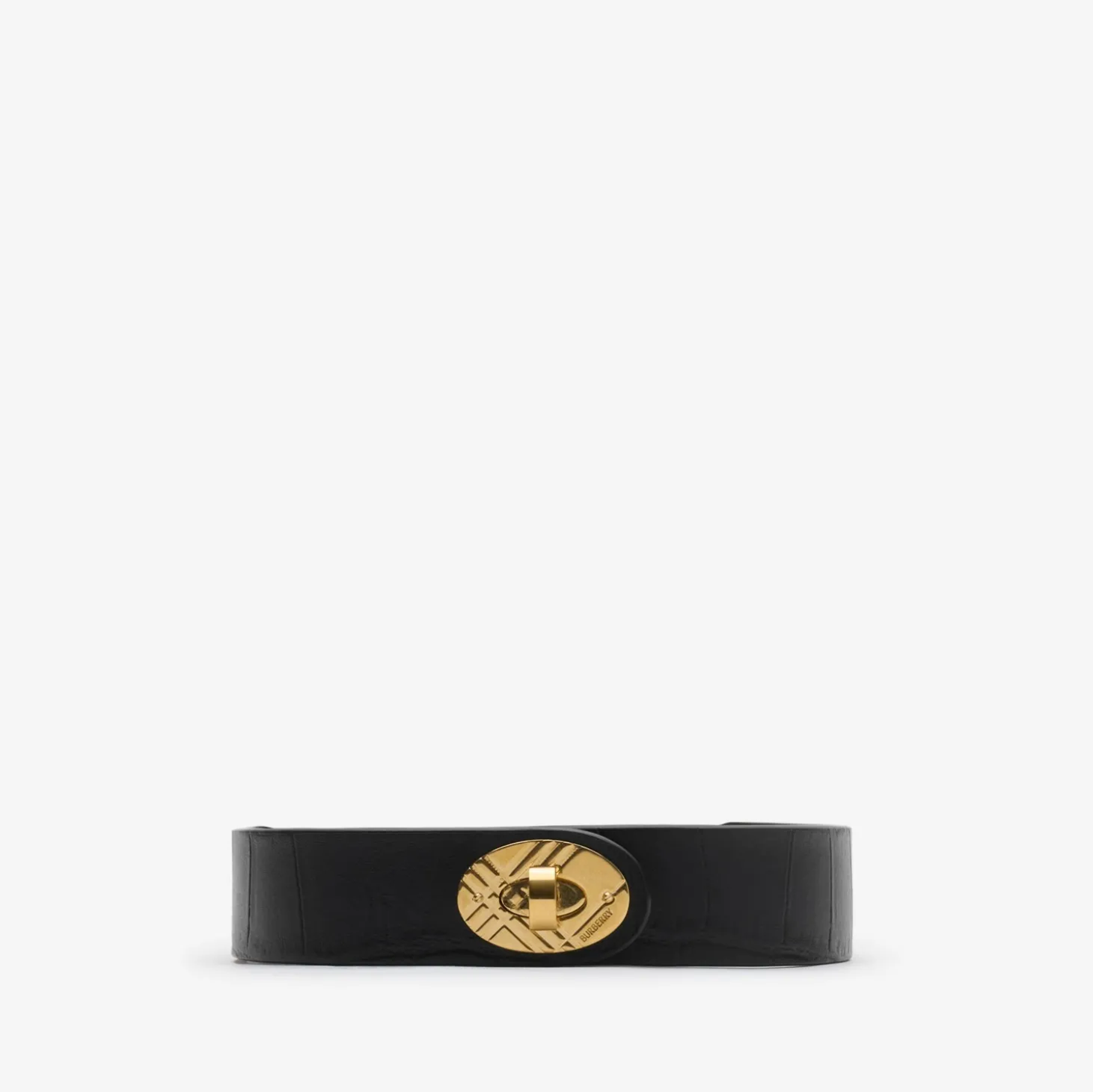 Crocodile-effect Leather Cotswolds Belt