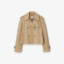 Cropped Gabardine Mayfair Trench Jacket
