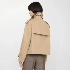 Cropped Gabardine Mayfair Trench Jacket