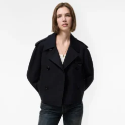 Cropped Gabardine Mayfair Trench Jacket