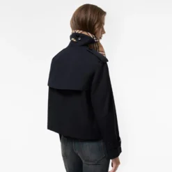 Cropped Gabardine Mayfair Trench Jacket
