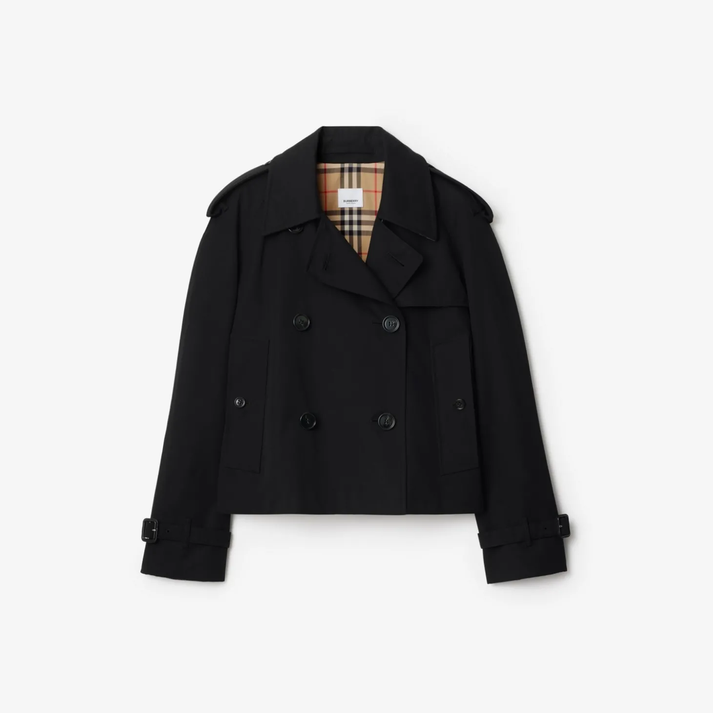 Cropped Gabardine Mayfair Trench Jacket