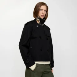 Cropped Gabardine Mayfair Trench Jacket
