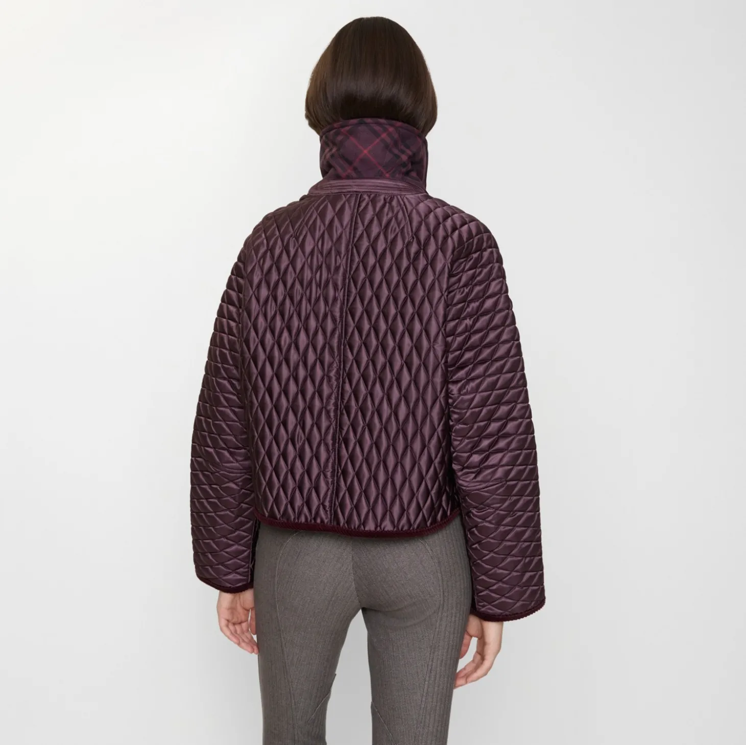 Cropped Quilted Nylon Floriston Jacket