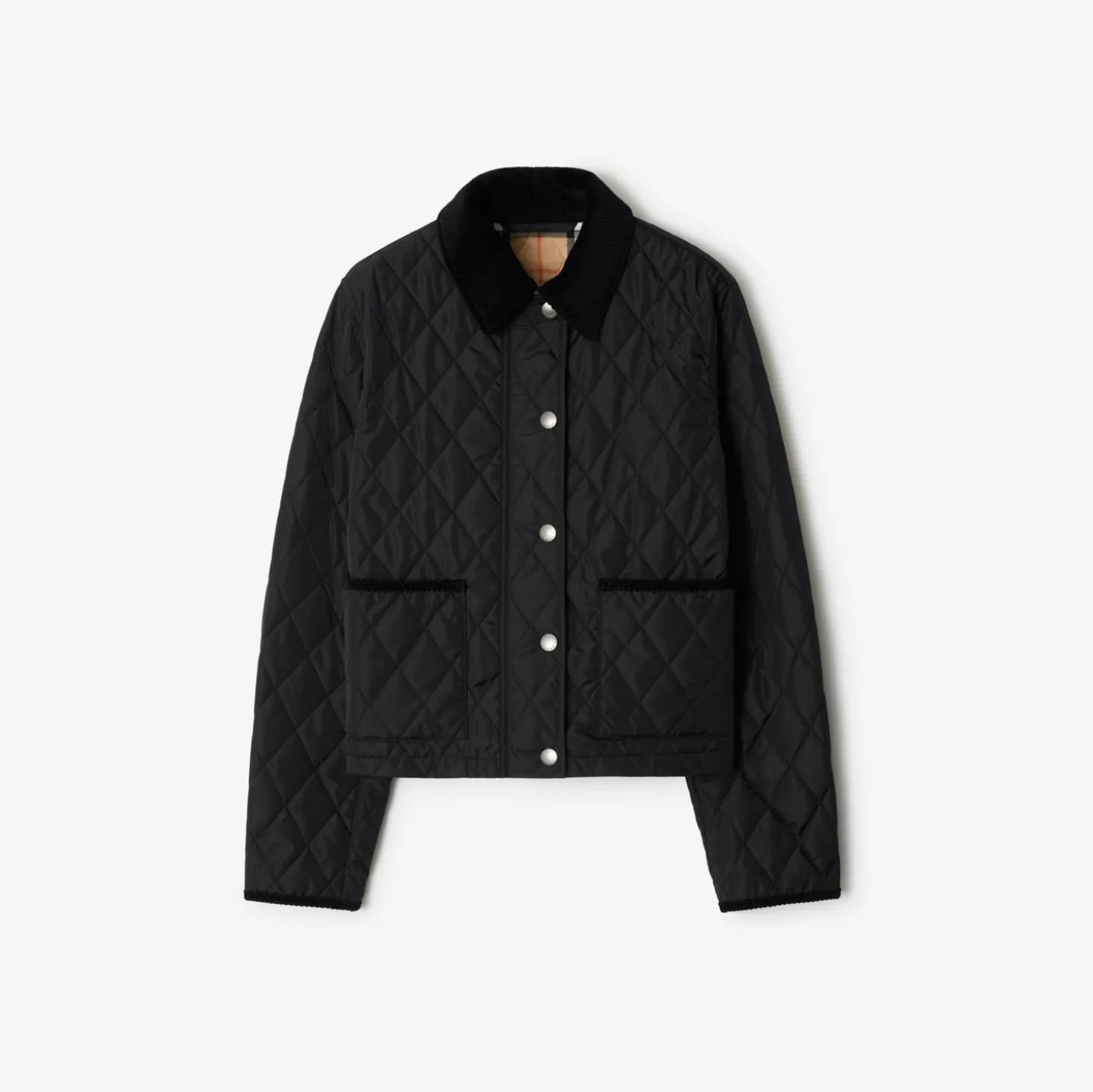 Cropped Quilted Nylon Jacket