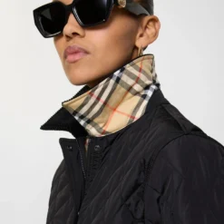 Cropped Quilted Nylon Jacket