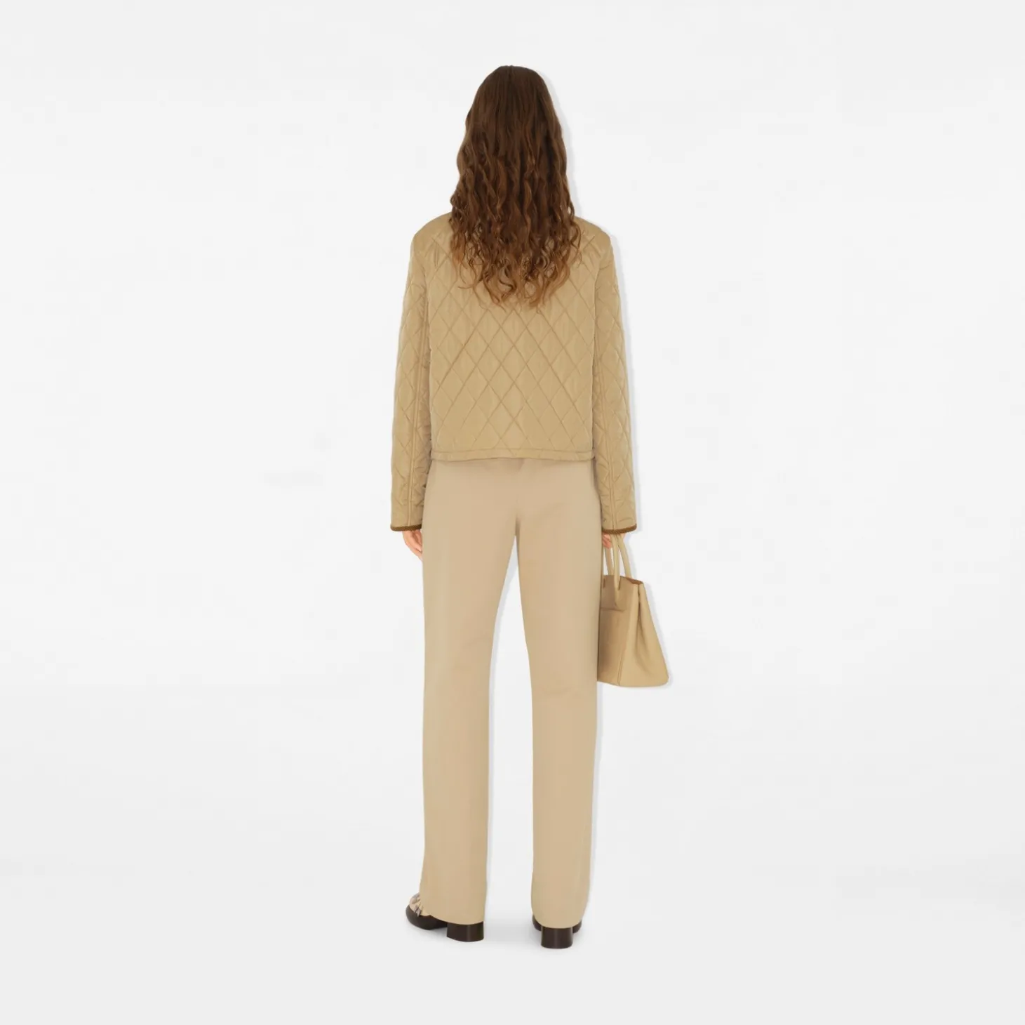 Cropped Quilted Nylon Jacket