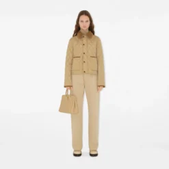 Cropped Quilted Nylon Jacket