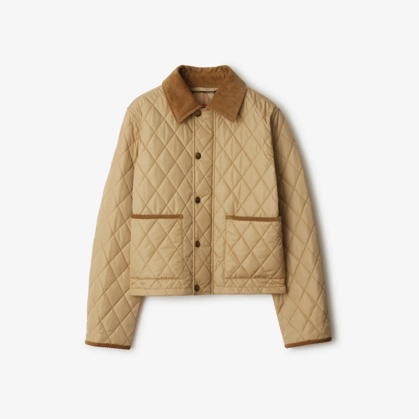 Cropped Quilted Nylon Jacket