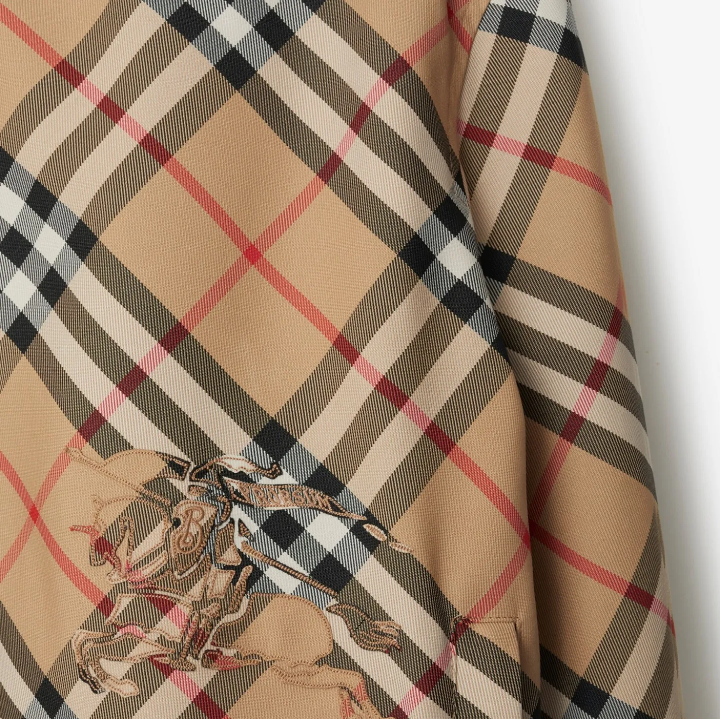 Cropped Reversible Check Jacket