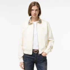 Cropped Tropical Gabardine Hayfield Harrington Jacket