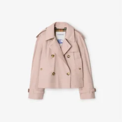 Cropped Tropical Gabardine Mayfair Trench Jacket