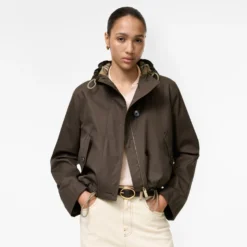 Cropped Tropical Gabardine Parka