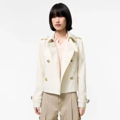 Cropped Tropical Gabardine Swarby Trench Jacket