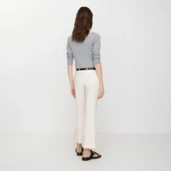 Cropped Wool Flared Trousers