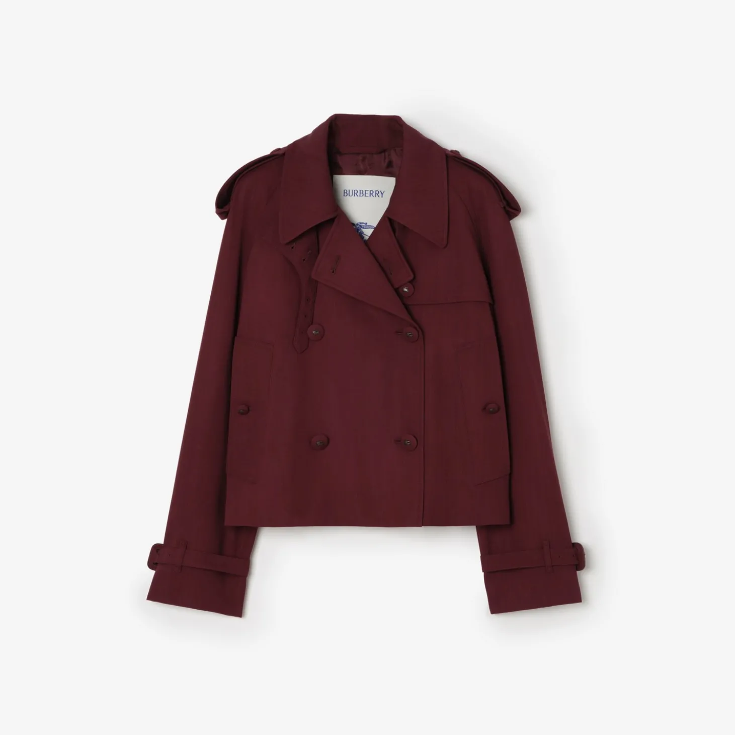 Cropped Wool Mayfair Trench Jacket