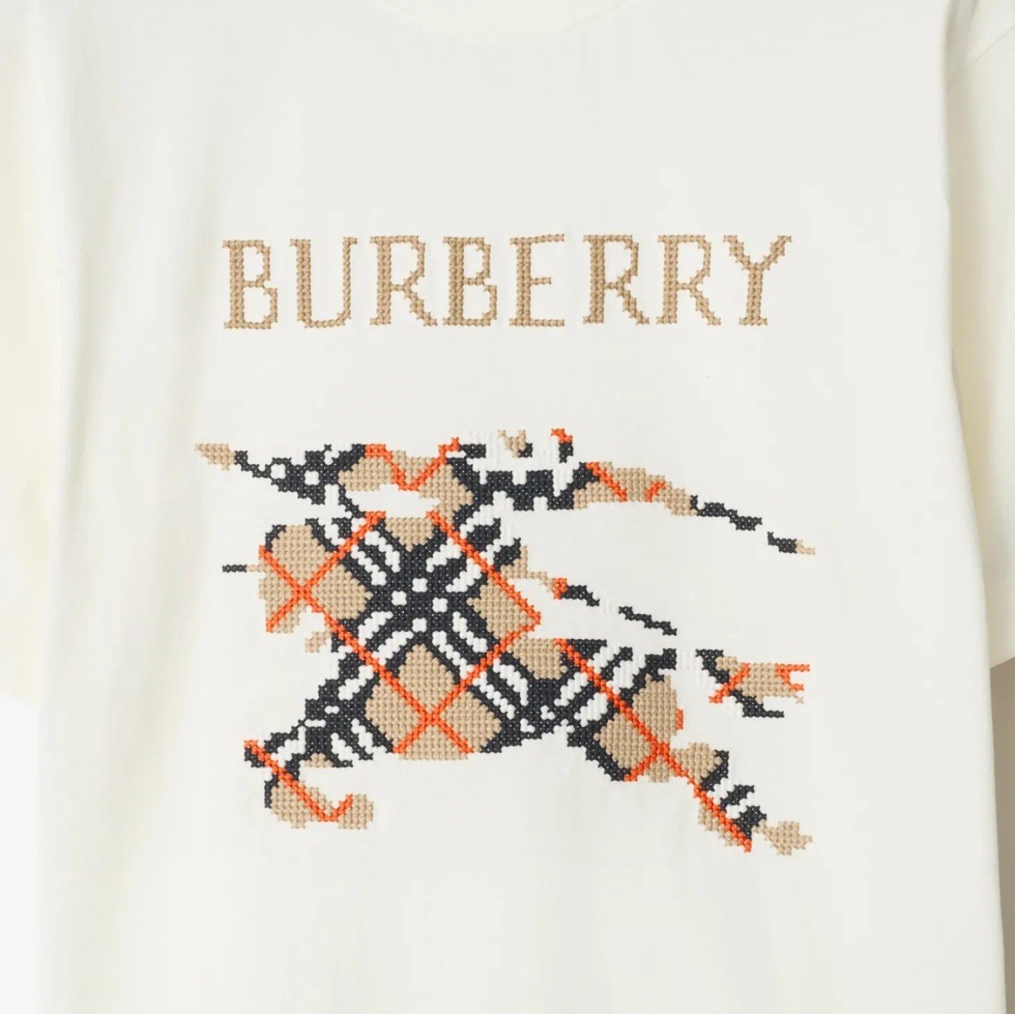 Cross Stitch Knight Cotton T-shirt