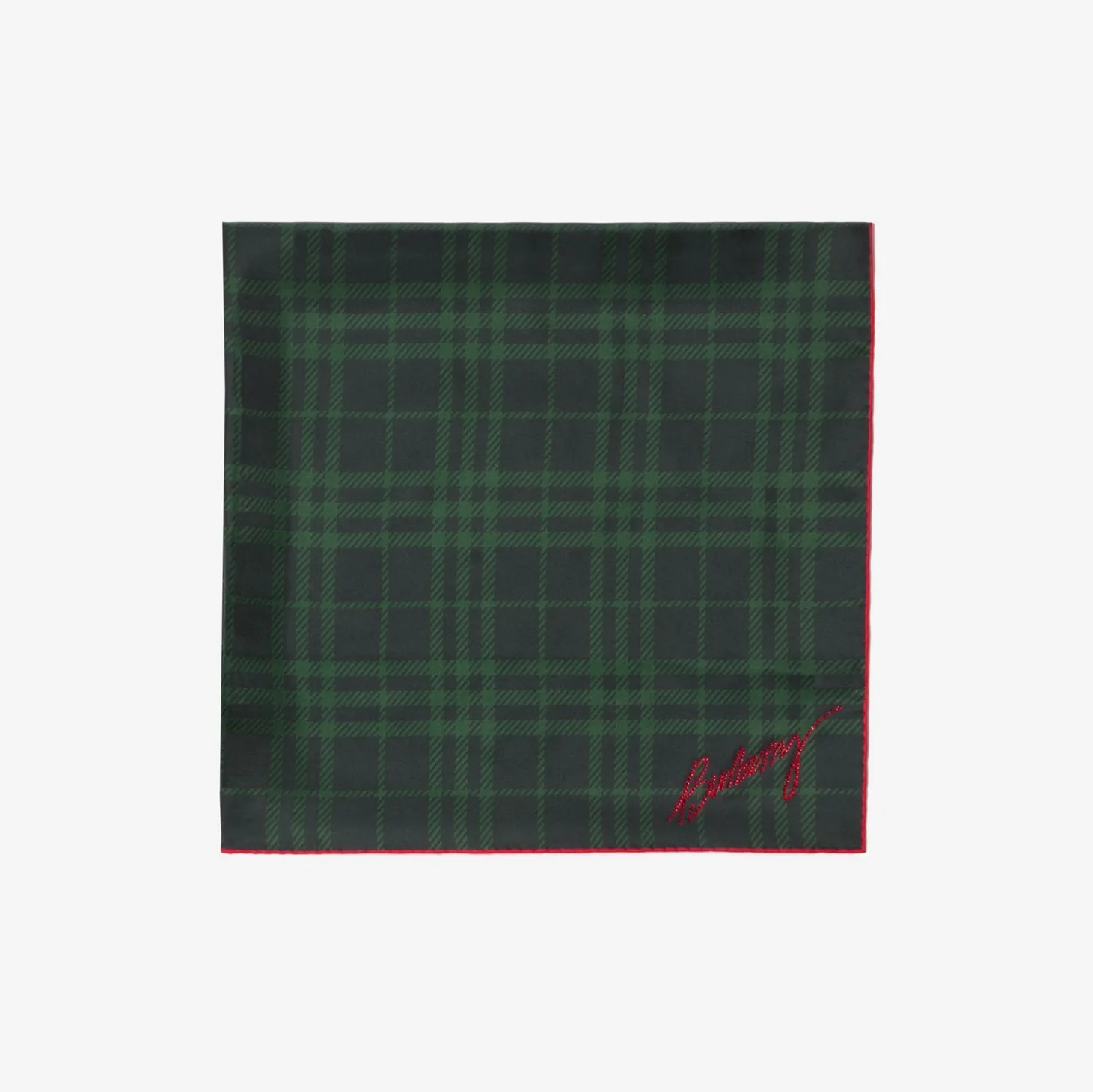 Crystal Knight Check Silk Scarf