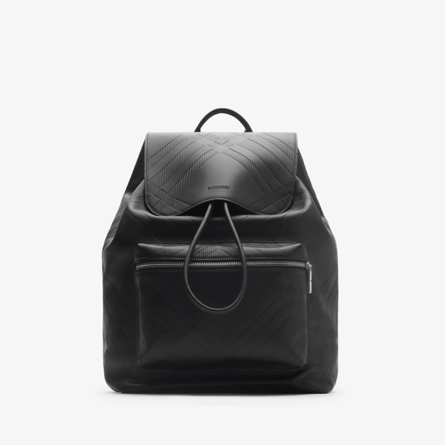 Embossed Check Backpack