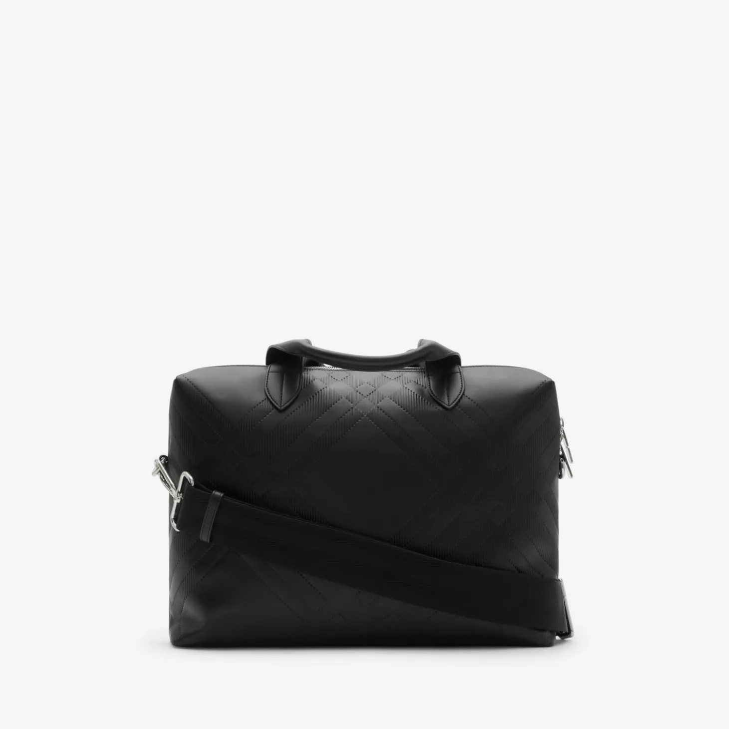 Embossed Check Briefcase