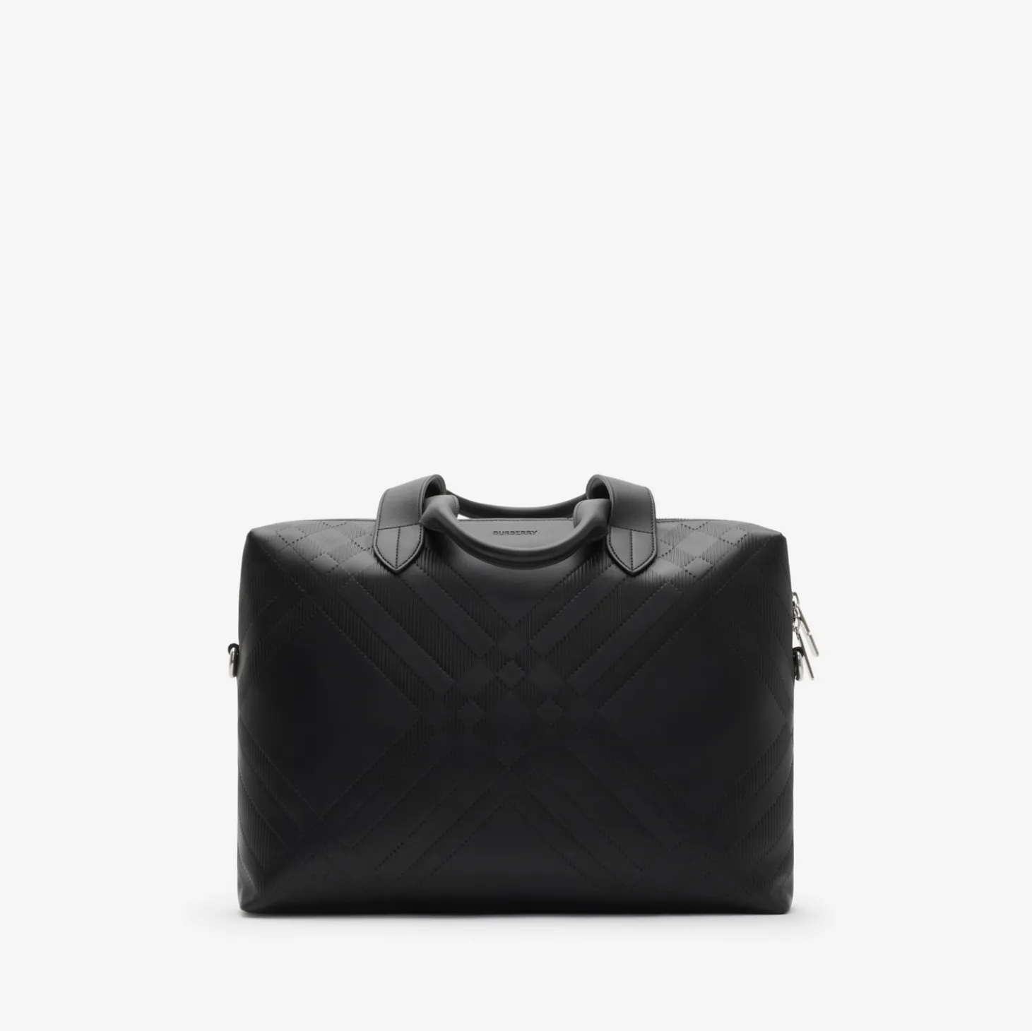 Embossed Check Briefcase