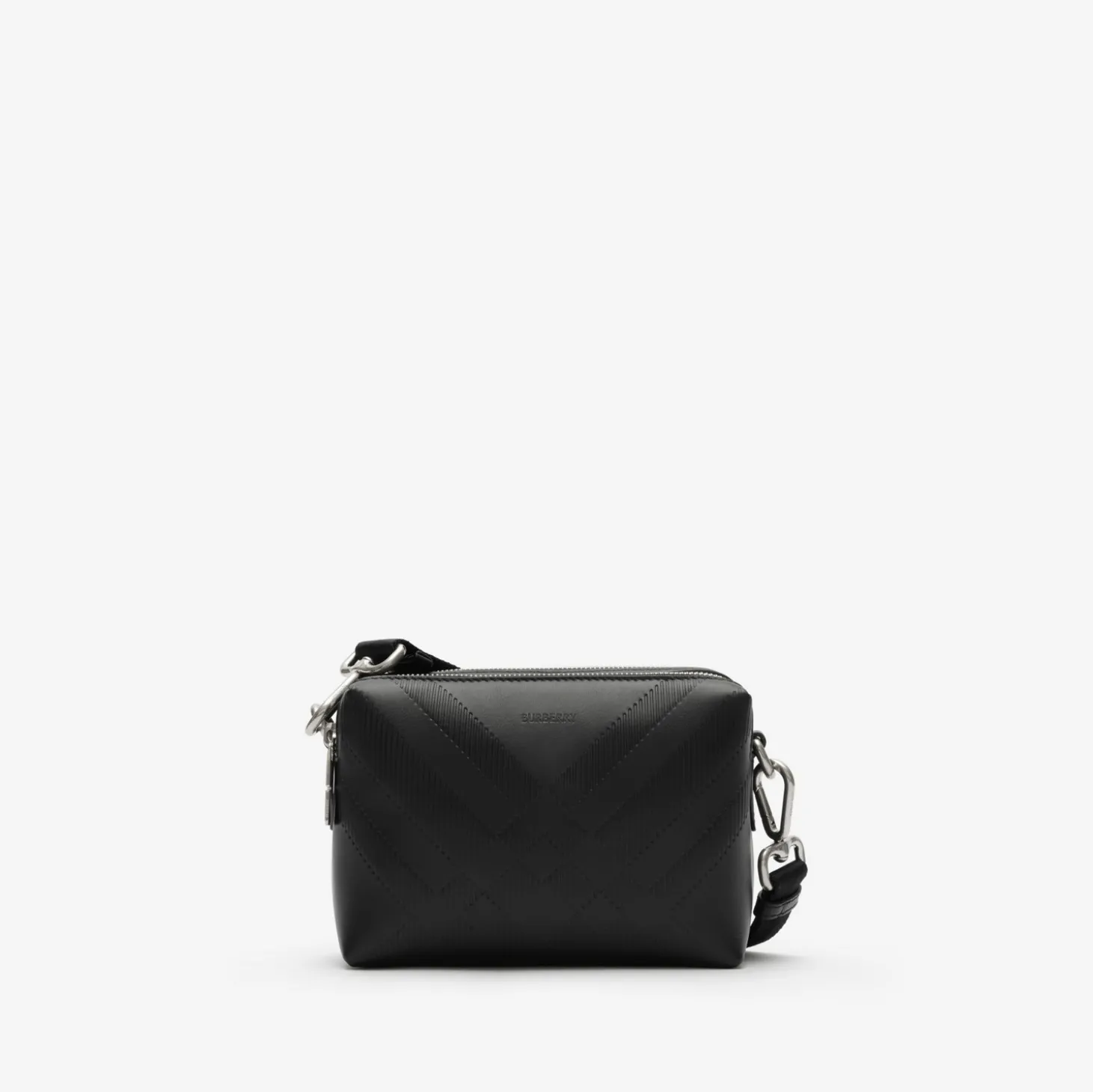 Embossed Check Crossbody Bag