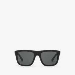 Embossed Check Square Sunglasses