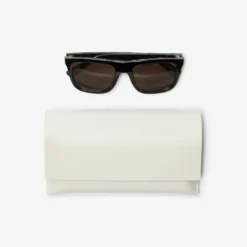 Embossed Check Square Sunglasses