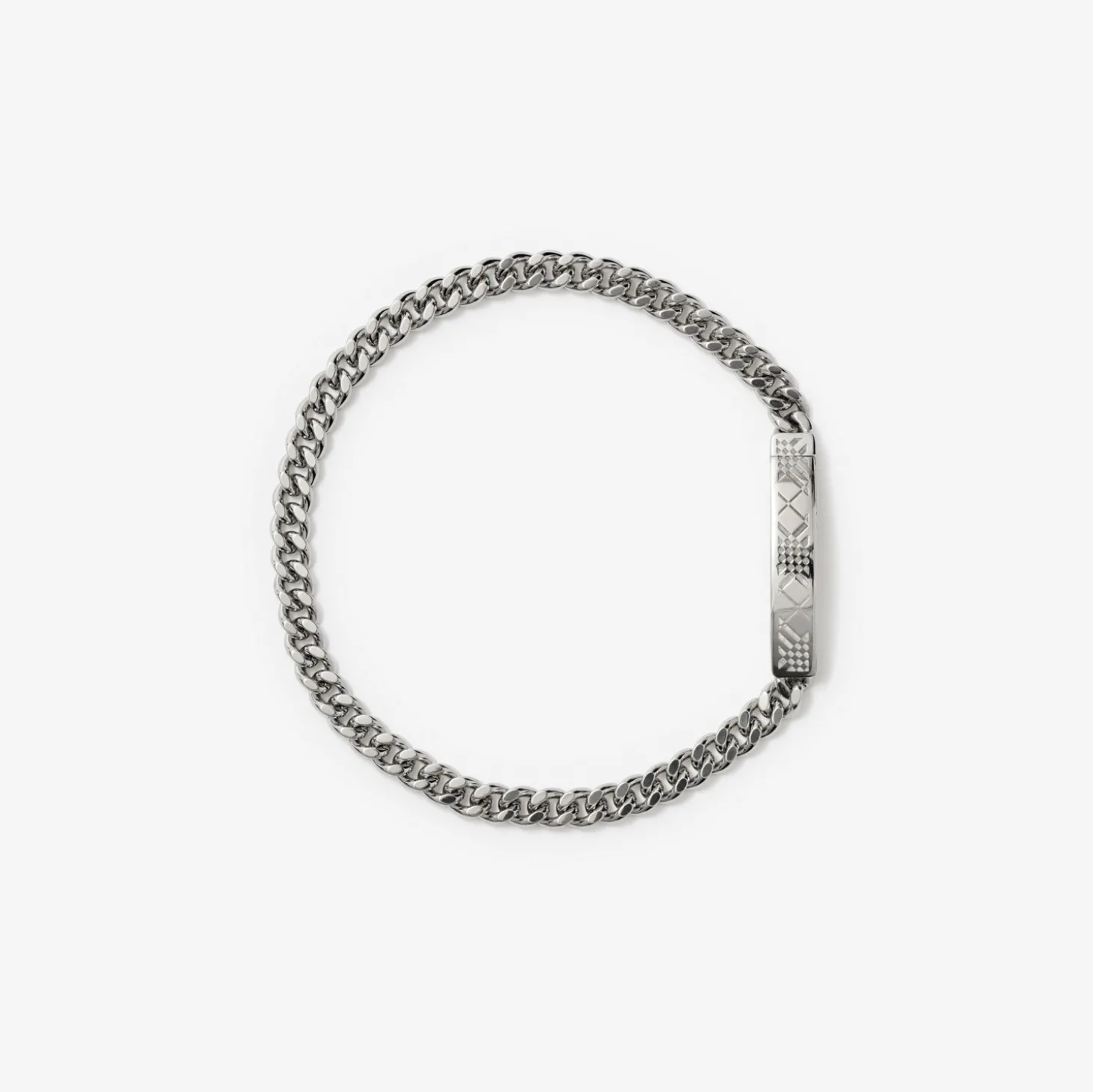 Engraved Check Chain Bracelet