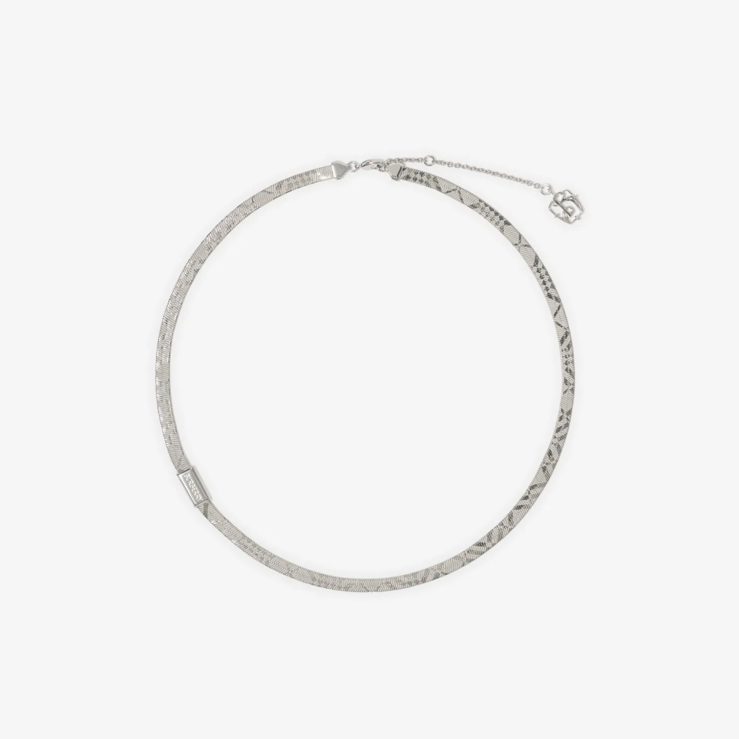 Engraved Check Necklace