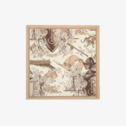 Etched Knight Cashmere Silk Scarf