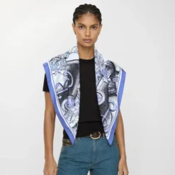 Etched Knight Silk Scarf