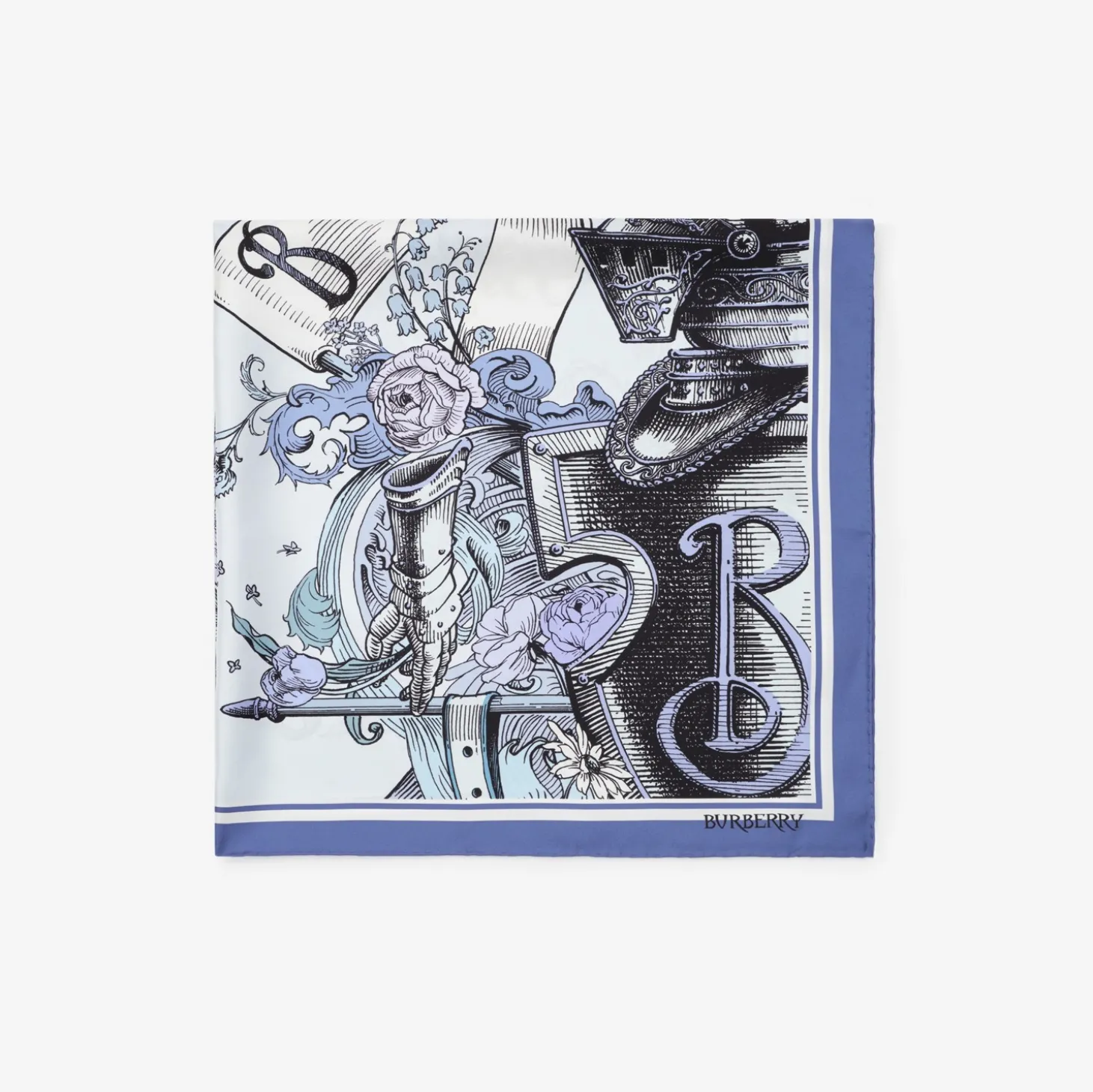 Etched Knight Silk Scarf