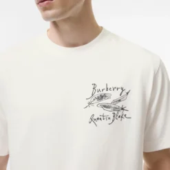 Feather Print Cotton T-shirt
