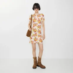 Floral Cotton Blend Dress