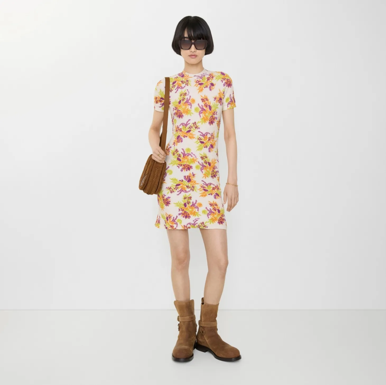 Floral Cotton Blend Dress