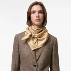 Floral Crest Silk Scarf