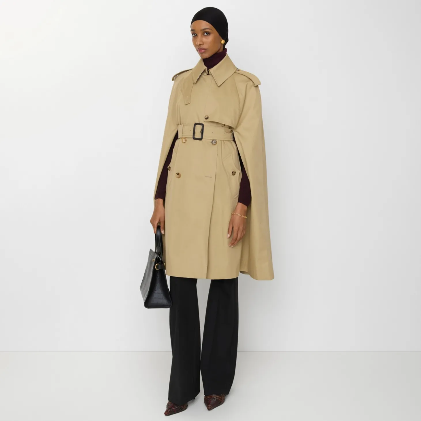 Gabardine Belmont Trench Cape