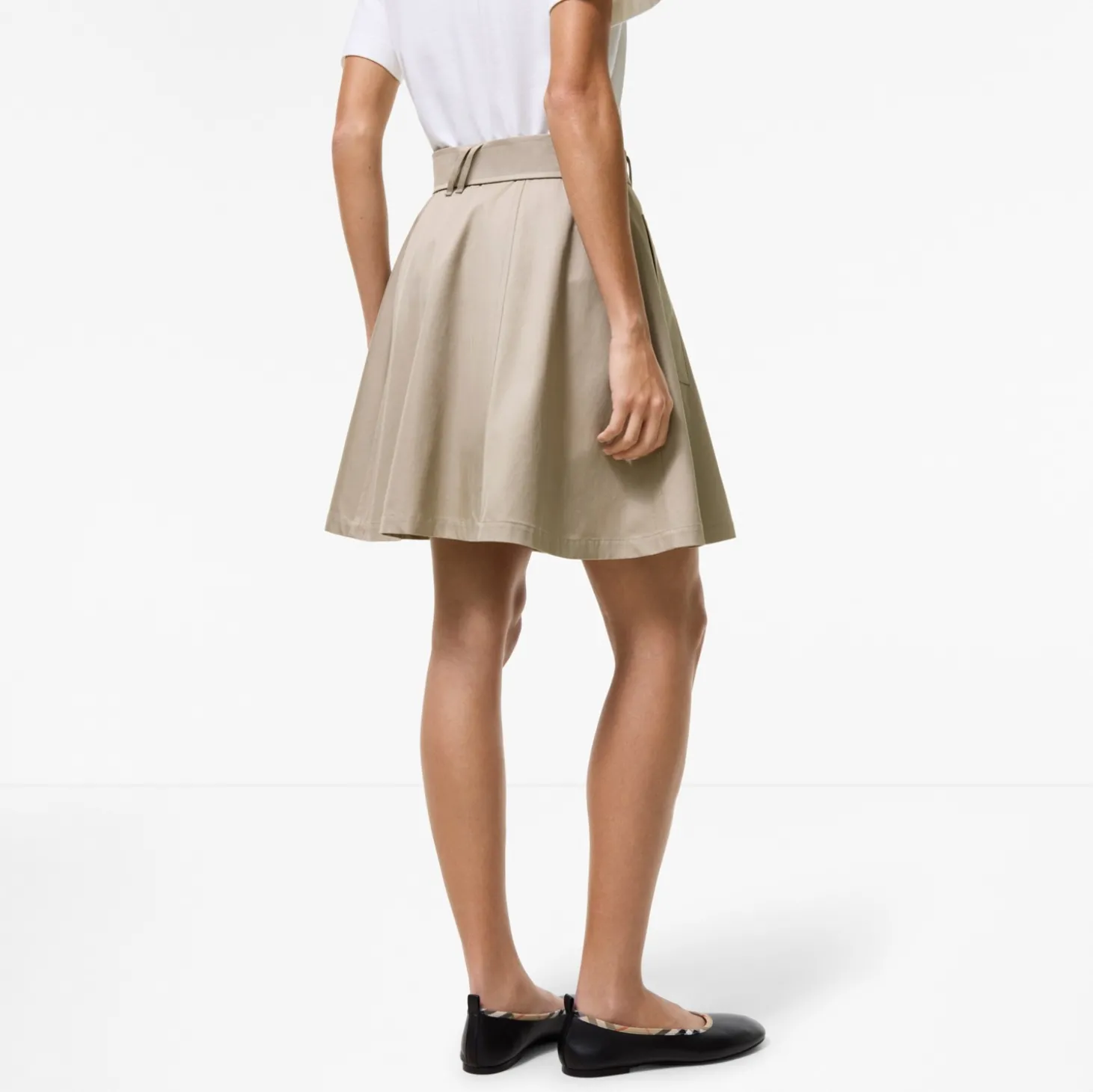 Gabardine Trench Mini Skirt