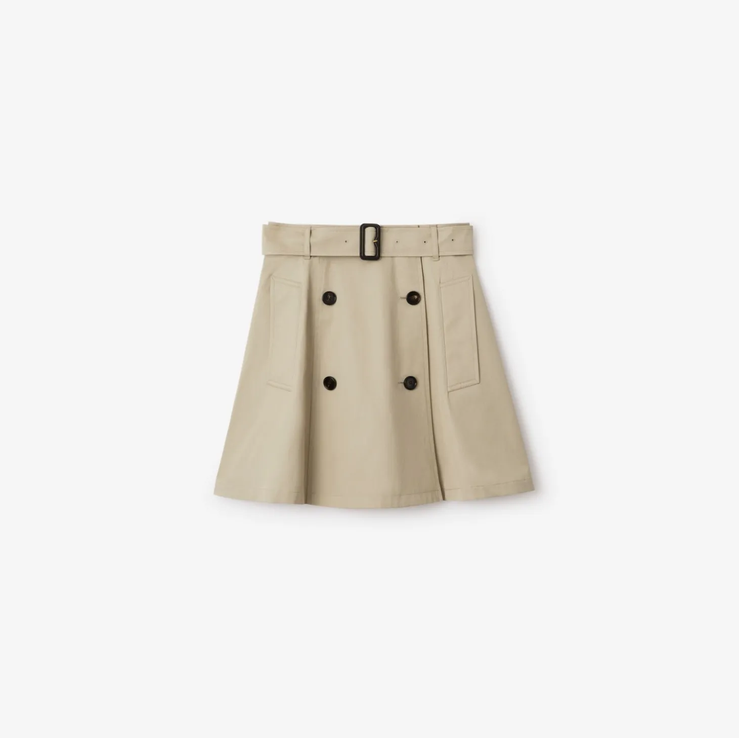 Gabardine Trench Mini Skirt