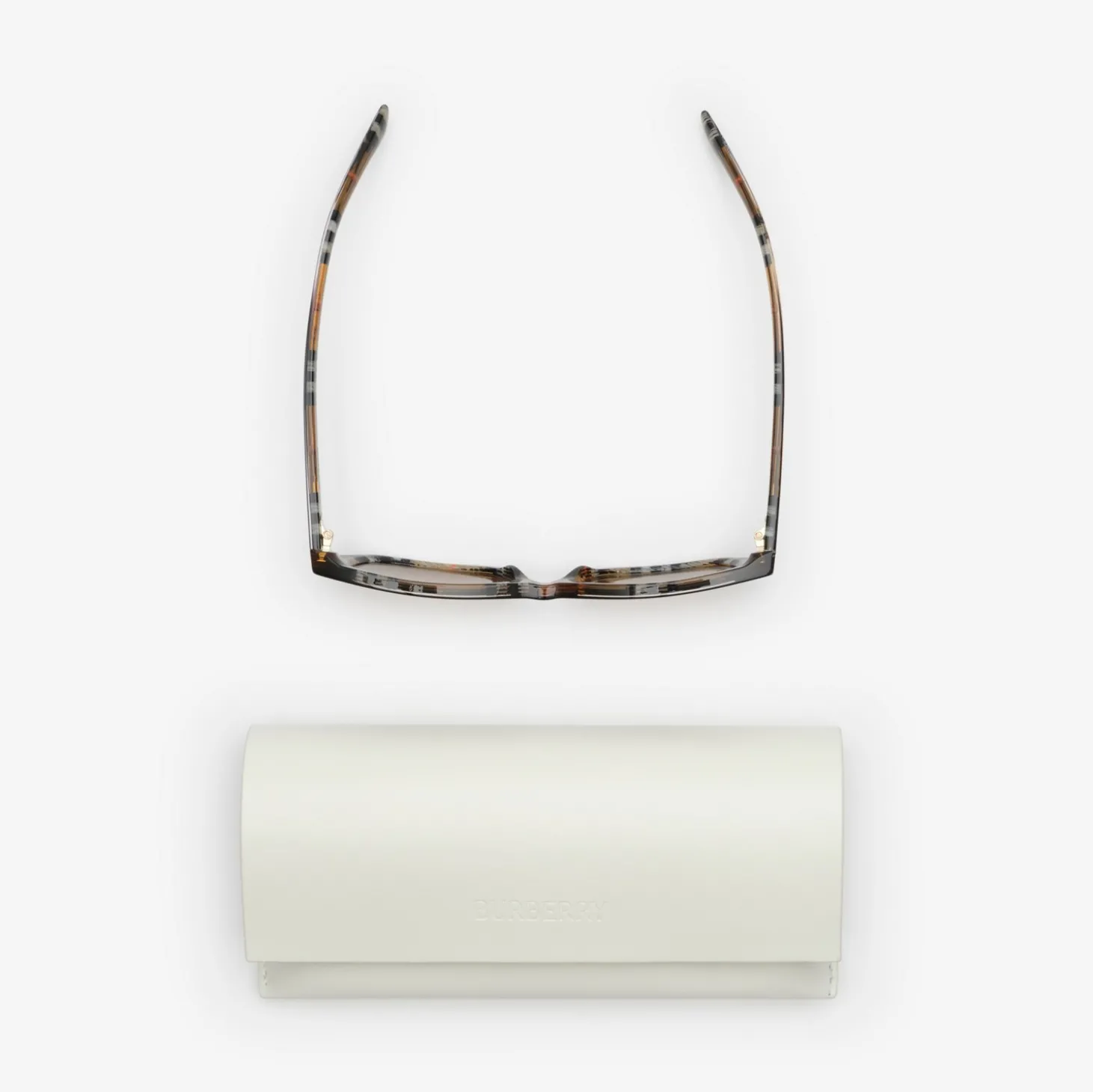 Gradient Check Rectangular Sunglasses