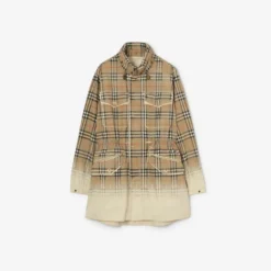 Gradient Check Tropical Gabardine Parka